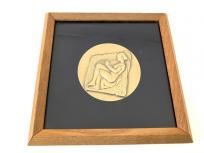 記念 第109次製造貨幣大試験 昭和55年11月29日 直径65mm程 女神エウテルペの壁画 造幣局製 メダル 骨董 アンティーク