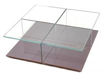 引取限定 Cassina ガラステーブル ローテーブル スクエアタイプ 家具の買取