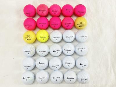 TaylorMade DISTANCE+SOFTなど ロストボール 35個 ゴルフ ボール いろいろ おまとめ