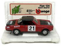 burago Fiat 124 sport Abarth 1/24 SCALE レッド ミニカー