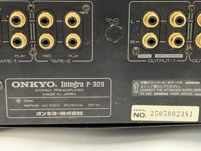 【希少】オンキョー INTEGRA　P-309 プリアンプ　【レア】 ONKYO オンキョー Integra インテグラ P-309 プリアンプ ジャンク