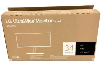 引取限定LG 34WQ75C-B 34インチ 液晶 モニター ディスプレイ 曲面 2022年製 家電