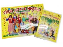 ワールド ファミリー FOUR LITTLE WHEELS ENGLISH CARNIVAL フォー リトル ホイールズ ブック DVD セット 英語 教材