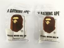 A BATHING APE BAPE STA KEYCHAIN M ブラック・ホワイト 2点セット キーチェーン キーホルダー