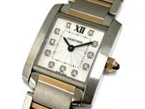 カルティエ タンクフランセーズ 時計 腕時計 WE110004 ピンクゴールド ホワイト レディース ウォッチ 高級感 ホワイト文字盤の買取