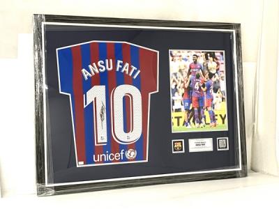 メッシ サイン入り バルサユニフォーム 証明書付き メッシ直筆サイン入りバルセロナ20/21ホームユニフォーム 特製