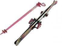 HEART ROCKER ミッキー&amp;ミニー 128cm ジュニア用 スキー板 ビンディング付き/ストック スノー スポーツ ハート