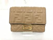 フェンディ(FENDI) BAGUETTE 3つ折り財布 ベージュ 8M0419