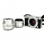 動作Nikon 1 J5 1 NIKKOR 18.5mm 1:1.8 40.5 1 NIKKOR 10-30mm 1:3.5-5.6 VR カメラ ボディ ダブルレンズ ニコン