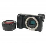 動作SONY α6100 SELP1650 ミラーレス一眼 カメラ ボディ E PZ 16-50mm 3.5-5.6 OSS レンズ セット カバー付き