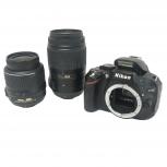 動作 Nikon D5100 ダブルズームキット AF-S NIKKOR 18-55mm 55-300mm 一眼レフ カメラの買取