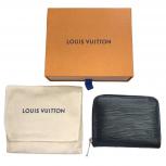 ルイヴィトン LOUIS VUITTON ジッピー コイン パース コインケース M60152 ブラック シルバー金具 メンズ 財布 コンパクト ウォレット 黒 RFID
