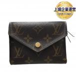 ルイヴィトン Louis Vuitton コンパクト 三つ折り 財布 ポルトフォイユ ヴィクトリーヌ M62472 モノグラム キャンバス