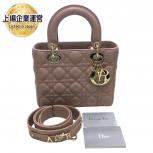 ディオール Lady Dior My ABCDior バッグ スモール M05380CAL ピンクベージュ Gカード マイ レディディオール レディース 2way ショルダー ハンド バッグ ラムスキン レザー ゴールド金具