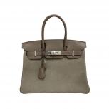 エルメス HERMES バーキン 30 ハンドバッグ グリズリー スイフト エトゥープ グリスカイユ SV金具 U刻印 (2022) スエード レディース Birkin Leather Handbag
