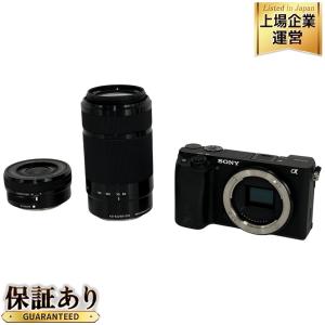 SONY ソニー ミラーレス一眼 α6400 ダブルズームレンズキット シルバー 4K 2420万画素 瞳AF 高速AF カメラ