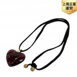 Baccarat バカラ クリスタル ハート ネックレス ペンダント レッド