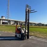 愛知県渡し 日産 NASH01 最大荷重900kg 最大揚高3000mm ガソリン フォークリフト エンジンOK 運搬 ピッキング 現状渡し 直