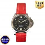 パネライ ルミノール マリーナ PAM00048 腕時計 自動巻 SS レザー メンズ ブラック 文字盤 PANERAI Luminor Marina AT ステンレス ウォッチ