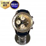 ブライトリング BREITLING オールド ナビタイマー クロノグラフ A13022 腕時計 自動巻き ネイビー SS レザー 社外ベルト メンズ