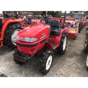 茨城県渡し ヤンマー トラクター Ke-50D 15馬力 496h キャノピー 屋根 パワステ 4WD 逆転 自動水平 倍速 R114M ロータリー 直