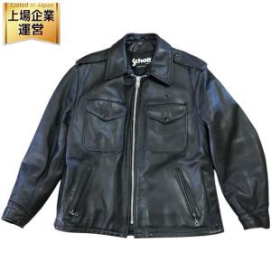 ショット Schott ポリスマン ライダース レザー ジャケット ブラック サイズ 42 メンズ(ファッション)の新品/中古販売 | 2084751  | ReRe[リリ]