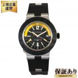 ブルガリ BVLGARI アルミニウム BB40ATGMT 腕時計 自動巻 ラバー 黒 文字盤 稼働品 メンズ