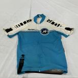 ASSOS サイクルウェア 半袖 サイクリング Mサイズ 水色×白 アソス スポーツ用品