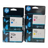 hp HP712 ブラック シアン イエロー マゼンダ トナー インク 4色セット