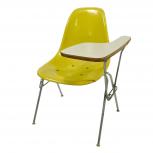 Herman Miller スクールベース付き シェルチェア 左利き用 イエロー インテリア 椅子 ハーマンミラー 楽