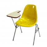 Herman Miller スクールベース付き シェルチェア 右利き用 イエロー インテリア 椅子 ハーマンミラー 楽
