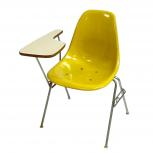 Herman Miller スクールベース付き シェルチェア 右利き用 イエロー インテリア 椅子 ハーマンミラー 楽