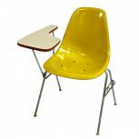 Herman Miller スクールベース付き シェルチェア 右利き用 イエロー インテリア 椅子 ハーマンミラー 楽