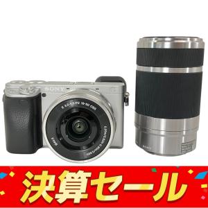 SONY ソニー ミラーレス一眼 α6400 ダブルズームレンズキット シルバー 4K 2420万画素 瞳AF 高速AF カメラ