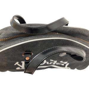 Von Dutch ボストンバッグ グレー✖️白　デニム　男女 Von Dutch ボンダッチ ボストン バッグ デニム約40cm×約30cm